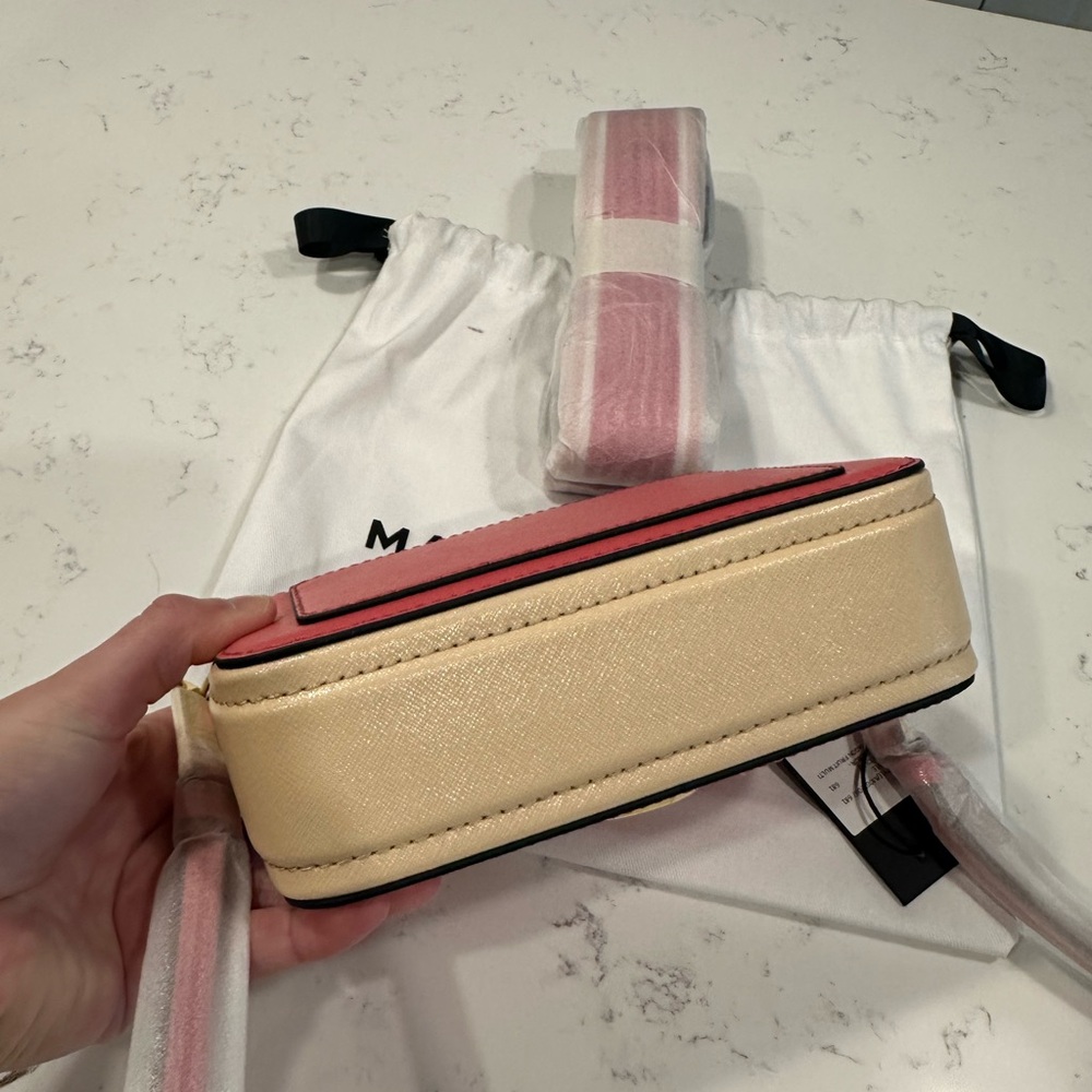 NWT Marc Jacobs Pink & Coral Snapshot Crossbody Bag - Picture 11 of 15